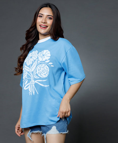 Floral Printed Oversized Tshirt